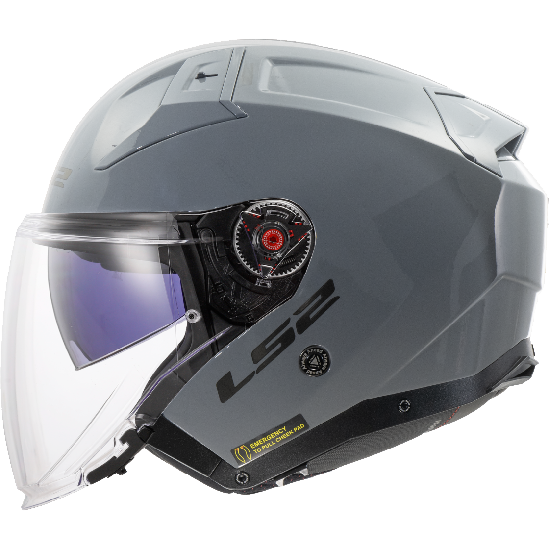 Casque LS2 OF603 INFINITY II SOLID NARDO GREY-06 – Image 2
