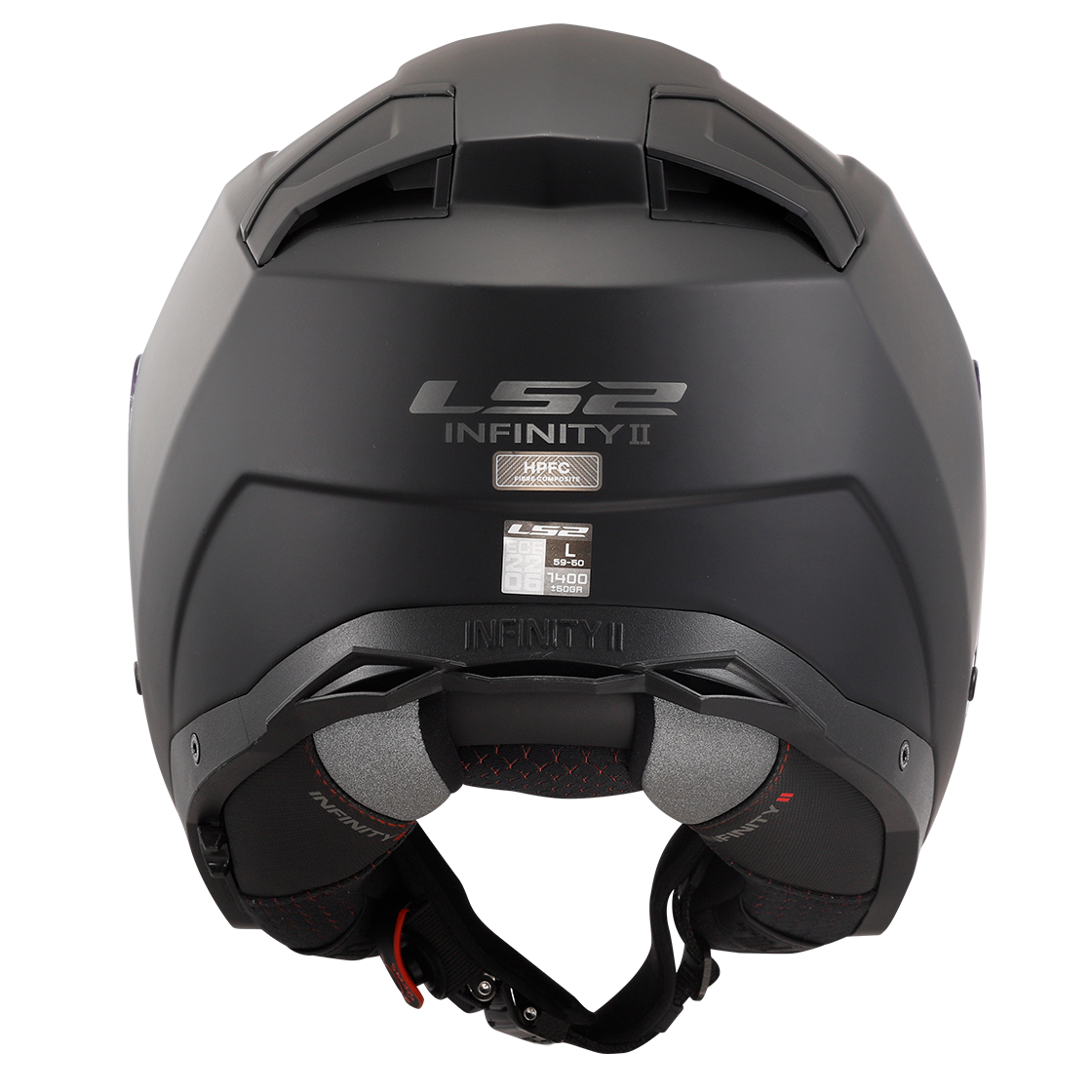 Casque LS2 OF603 INFINITY II SOLID MATT BLACK-06 – Image 4