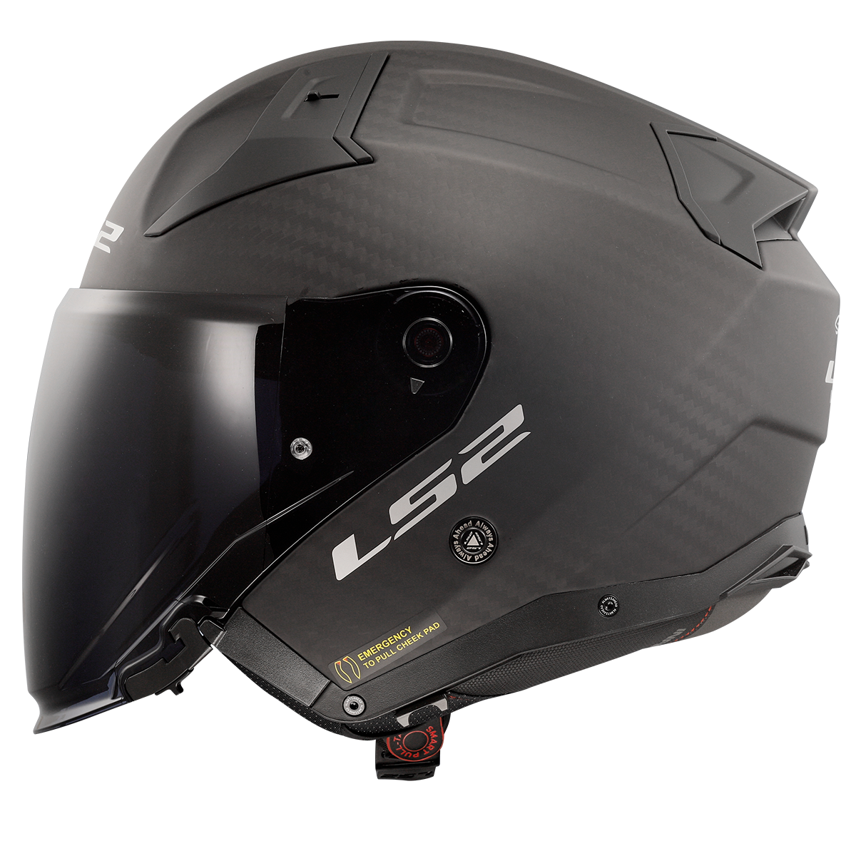 Casque LS2 OF603 INFINITY II MATT CARBON-06 – Image 2