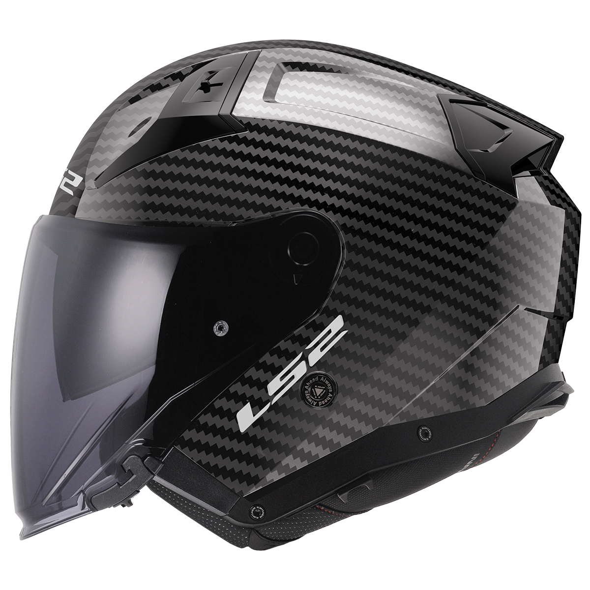 Casque LS2 OF603 INFINITY II GLOSS CARBON-06 – Image 2