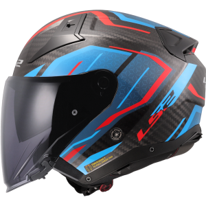 Casque LS2 OF603 INFINITY II C URUS BLUE RED-06
