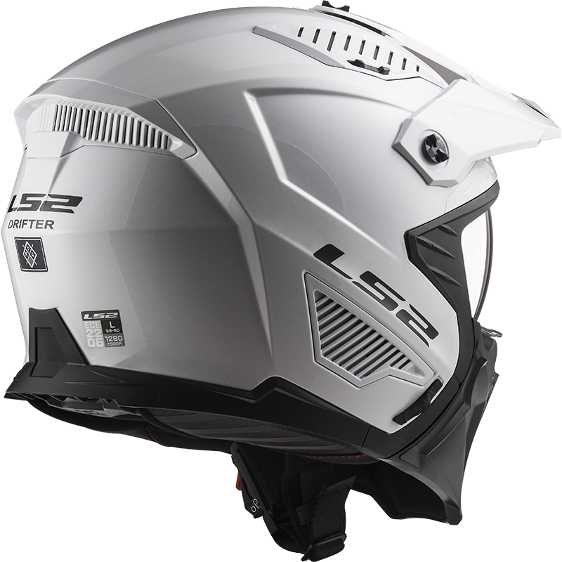 Casque LS2 OF606 DRIFTER SOLID WHITE-06 – Image 3