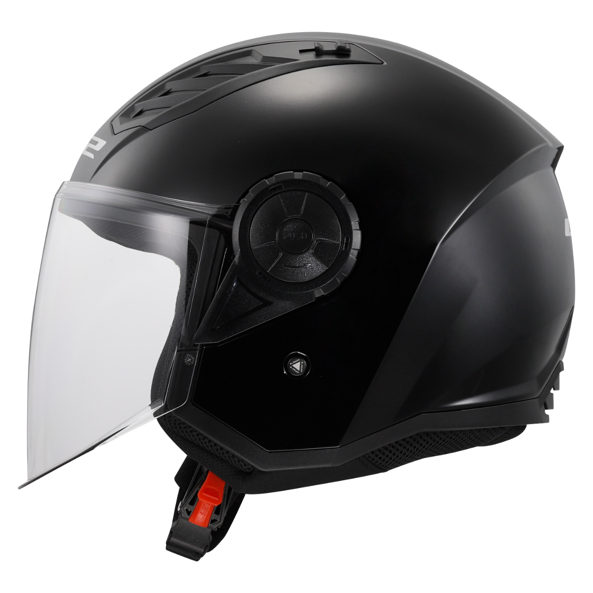 Casque LS2 OF616 AIRFLOW II SOLID GLOSS BLACK-06 – Image 2