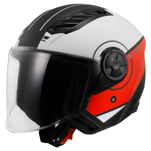 Casque LS2 OF616 AIRFLOW II COVER MATT WHITE RED-06