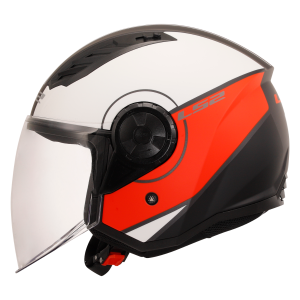 Casque LS2 OF616 AIRFLOW II COVER MATT WHITE RED-06