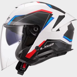 Casque LS2 OF618 VERSO II AIR WHITE BLUE RED