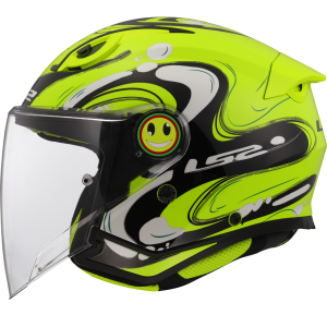 Casque LS2 OF622 FUNNY II GLUP H-VIS YELLOW