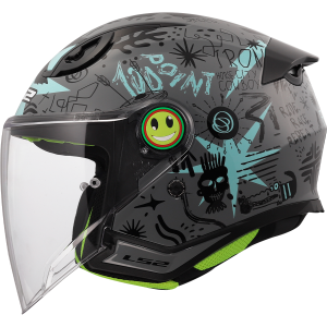 Casque LS2 OF622 FUNNY II SCRIBBLE GREY BLUE