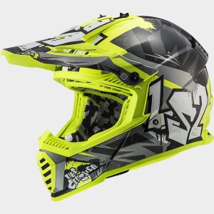 Casque LS2 MX437 FAST II MINI CRUSHER BLACK YELLOW-06
