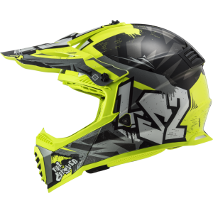 Casque LS2 MX437 FAST II MINI CRUSHER BLACK YELLOW-06