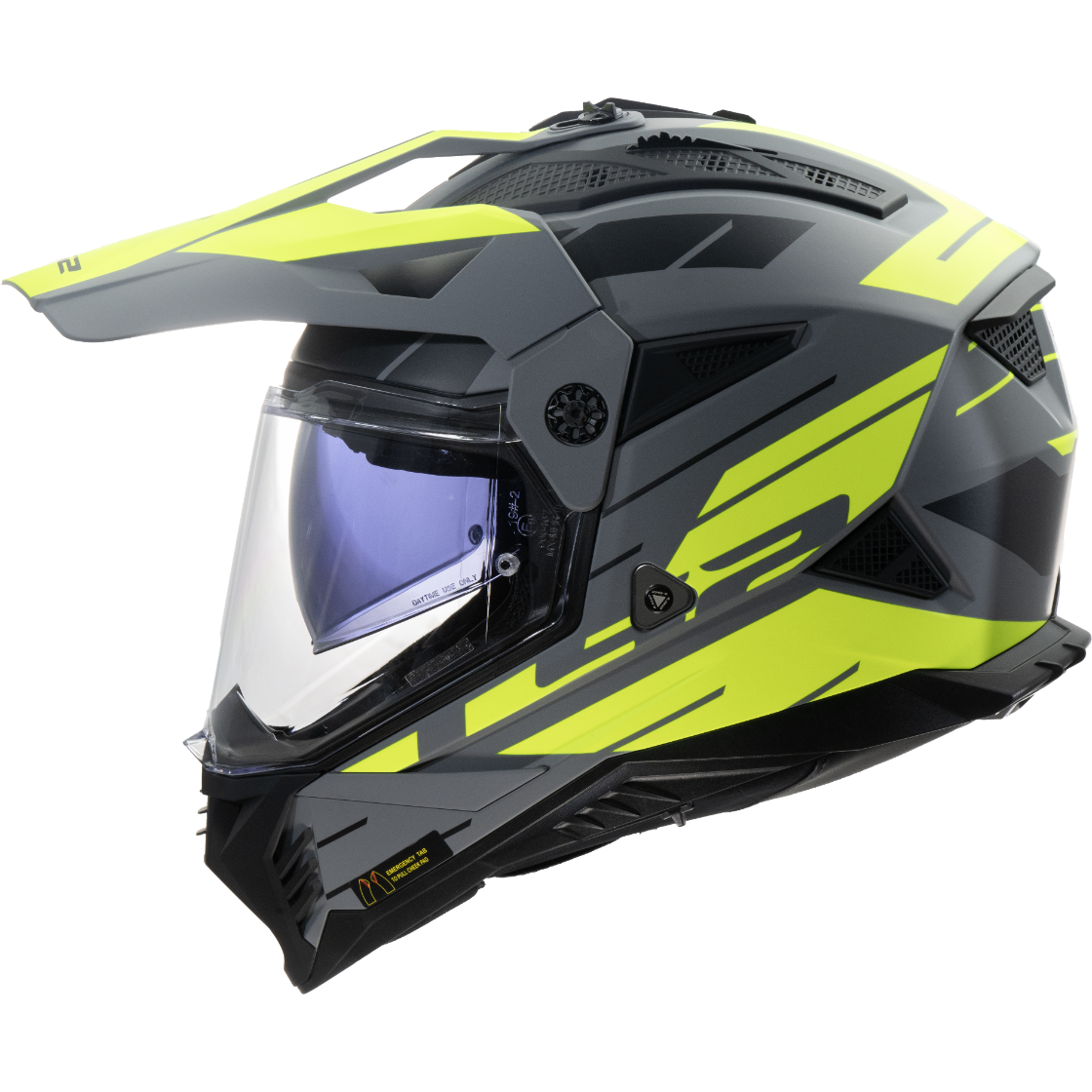 Casque LS2 MX702 PIONEER II NAMIB M.GREY H-V YELLOW-06 – Image 2