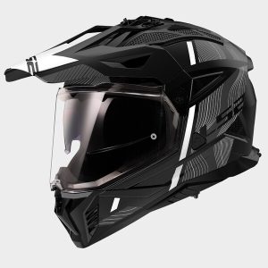 Casque LS2 MX702 PIONEER II HILL MATT BLACK WHITE-06