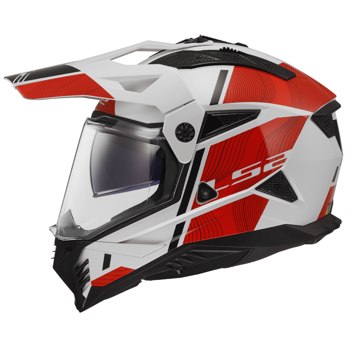 Casque LS2 MX702 PIONEER II HILL WHITE RED-06 – Image 2