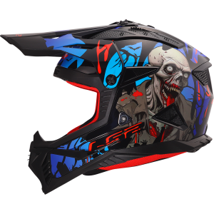Casque LS2 MX708 FAST II ZOMBIE II BLACK RED BLUE-06