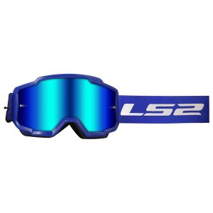 Masque LS2 CHARGER GOGGLE BLUE WITH IRIDIUM VISOR
