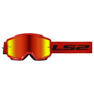 Masque LS2 CHARGER GOGGLE RED WITH IRIDIUM VISOR
