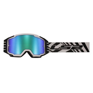 Masque LS2 CHARGER PRO GOGGLE WHITE WITH IRIDIUM VISOR