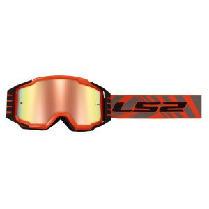 Masque LS2 CHARGER PRO GOGGLE H-V ORANGE WITH IRIDIUM VISOR