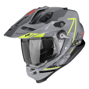 Casque Scorpion ADF-9000 AIR SUMMIT Argent-Jaune fluo