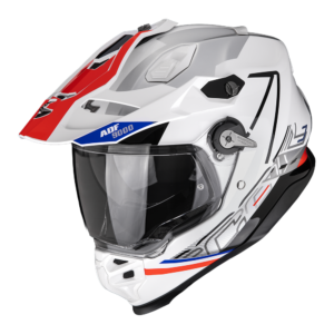 Casque Scorpion ADF-9000 AIR SUMMIT Blanc-Rouge-Argent