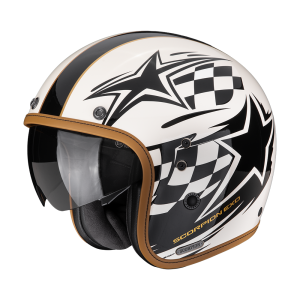 Casque Scorpion BELFAST II FLAGSTONE Crème-Noir