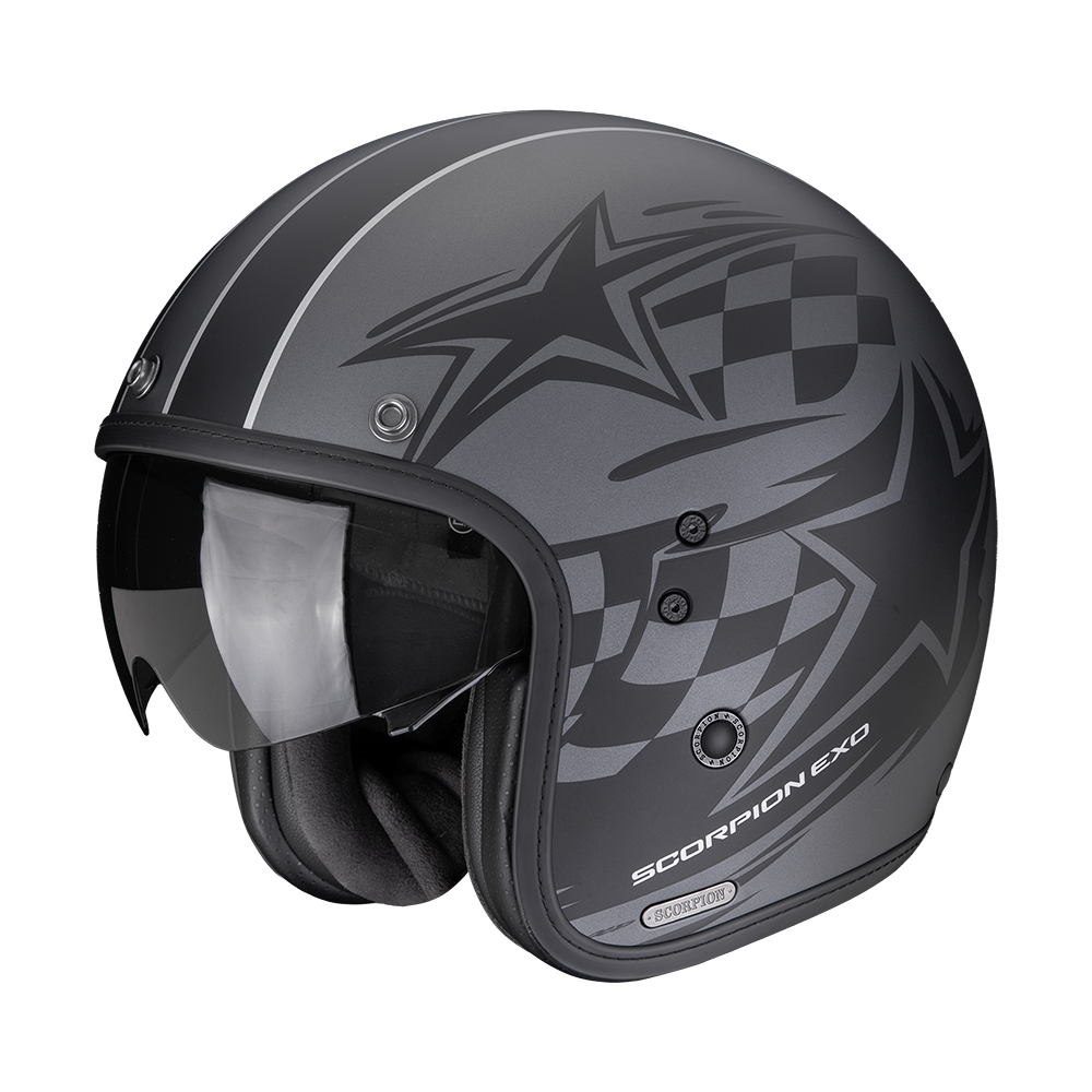 Casque Scorpion BELFAST II FLAGSTONE Argent mat-Noir