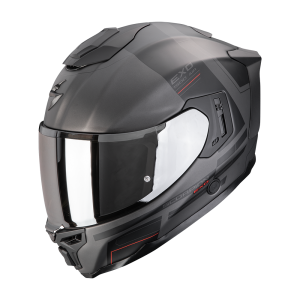 Casque Scorpion EXO-1500 AIR DUAL Argent Mat-Noir-Rouge-Rouge