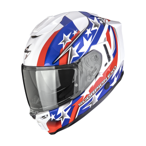 Casque Scorpion EXO-1500 AIR ETOILE Blanc-Bleu-Rouge