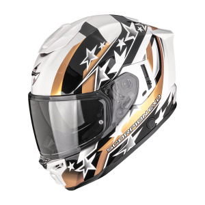 Casque Scorpion EXO-1500 AIR ETOILE Blanc-Noir-Or