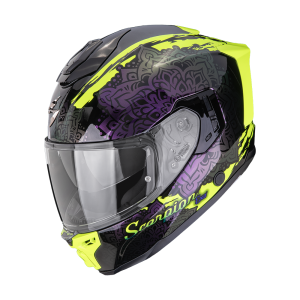 Casque Scorpion EXO-1500 AIR VORTEX Noir-Jaune fluo-Cameleon