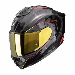 Casque Scorpion EXO-1500 CARBON AIR MUNDI Noir-Rouge-Jaune