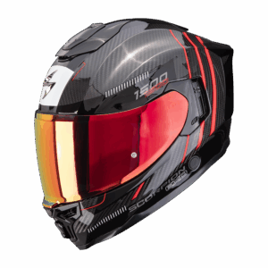 Casque Scorpion EXO-1500 CARBON AIR ZITY Noir-Rouge