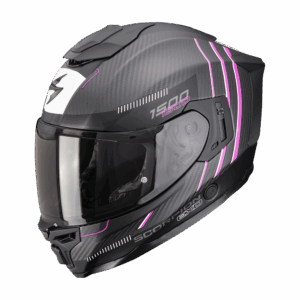 Casque Scorpion EXO-1500 CARBON AIR ZITY Noir mat-Rose