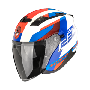Casque Scorpion EXO-230 COMICS Blanc-Bleu-Rouge