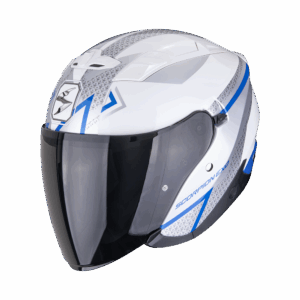 Casque Scorpion EXO-230 LOOP Blanc-Bleu