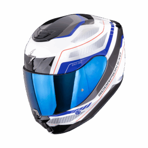 Casque Scorpion EXO-391 LEO Blanc-Bleu
