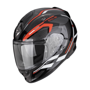Casque Scorpion EXO-491 KRIPTA Noir-Rouge-Blanc