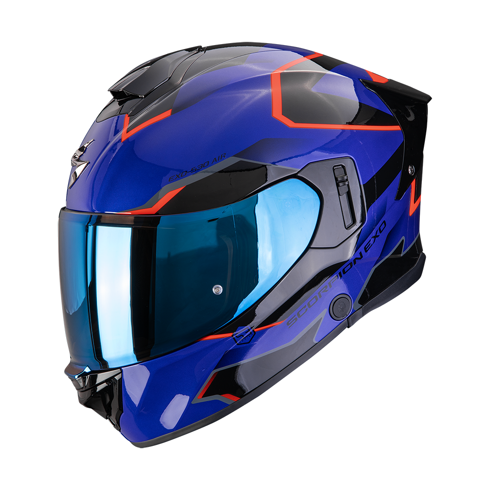 Casque Scorpion EXO-530 AIR CLIP Bleu-Noir-Rouge