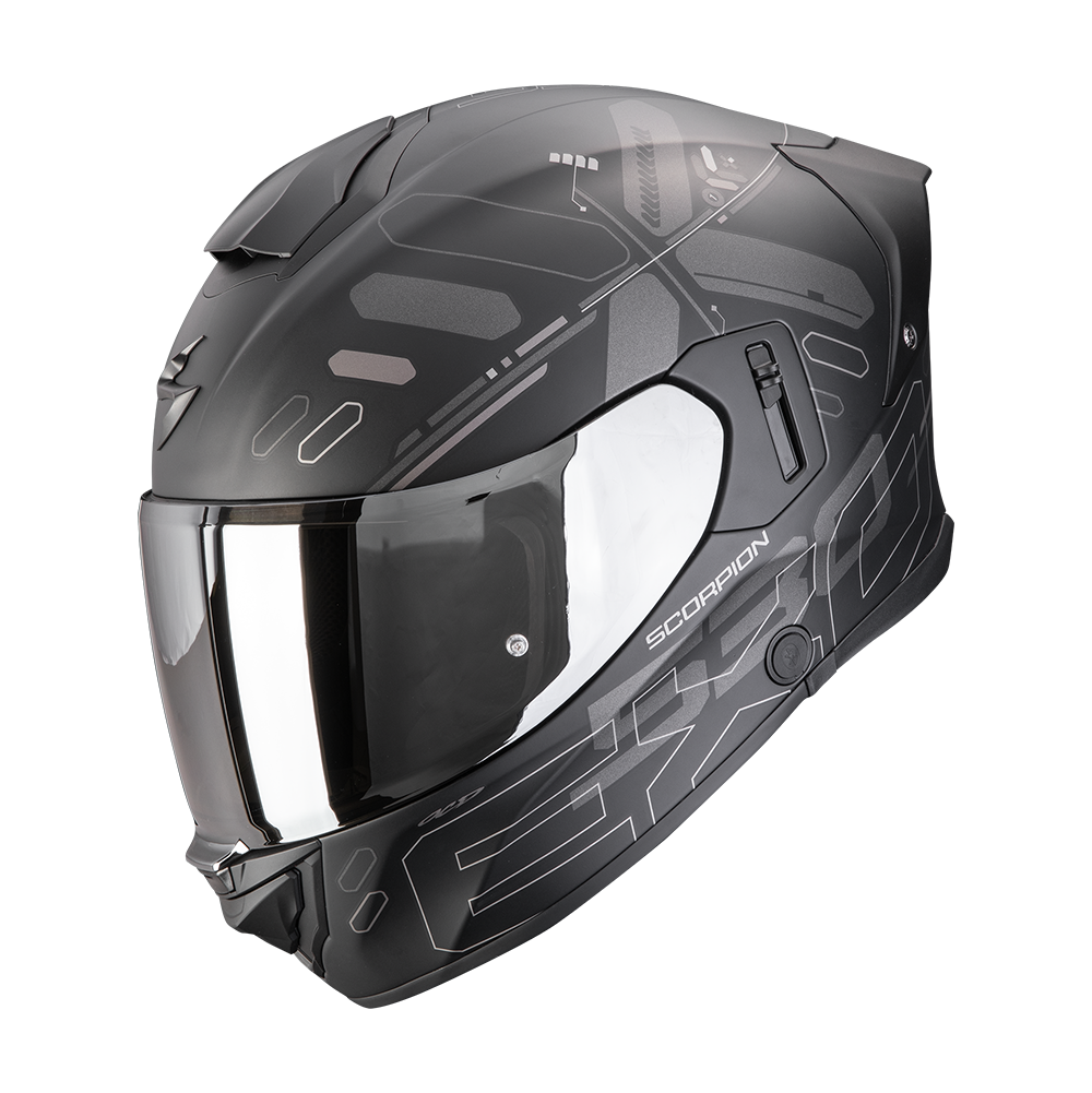 Casque Scorpion EXO-530 AIR FOND Noir Mat-Argent