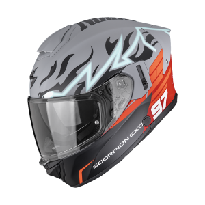 Casque Scorpion EXO-530 AIR JSK 97 Gris mat-Rouge