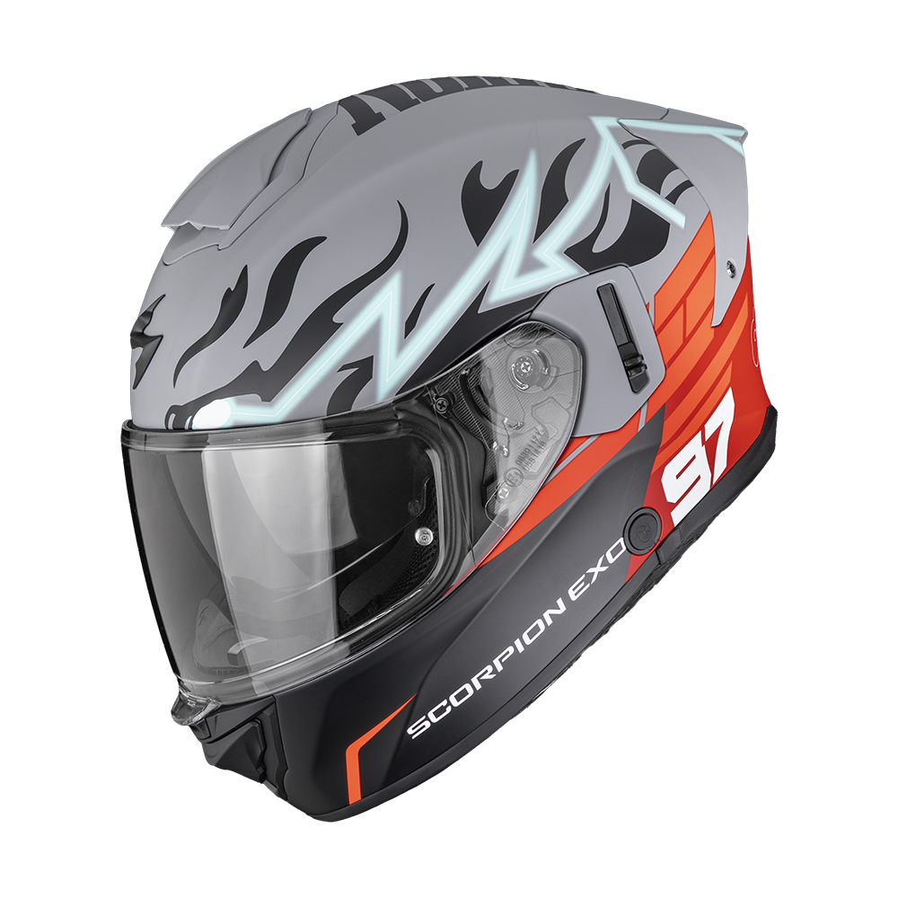 Casque Scorpion EXO-530 AIR JSK 97 Gris mat-Rouge