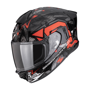 Casque Scorpion EXO-530 AIR METEOR Noir-Argent-Rouge