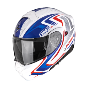 Casque Scorpion EXO-930 EVO ALPHA Blanc-Rouge-Bleu