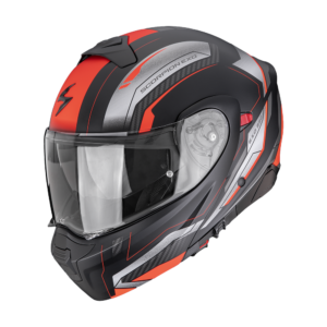 Casque Scorpion EXO-930 EVO SPACE Mat Noir-Argent-Rouge