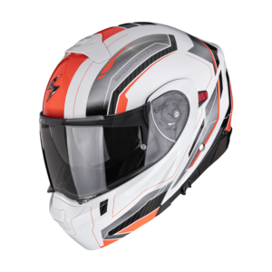 Casque Scorpion EXO-930 EVO SPACE Blanc-Argent-Rouge