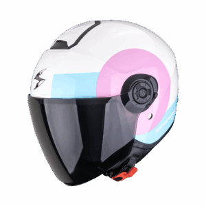 Casque Scorpion EXO-CITY II SHEER Blanc-Rose-Bleu Clair