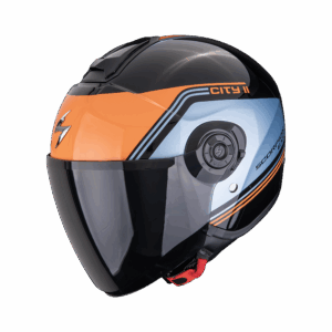 Casque Scorpion EXO-CITY II VITA Noir-Bleu-Orange