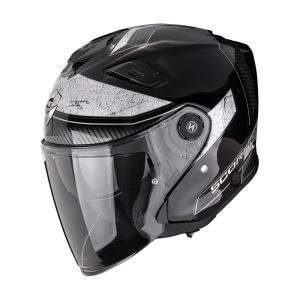 Casque Scorpion EXO-GT JET CARBON CREST Noir-Argent