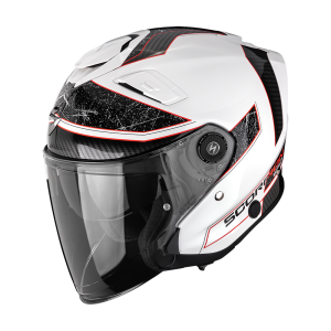 Casque Scorpion EXO-GT JET CARBON CREST Blanc-Rouge