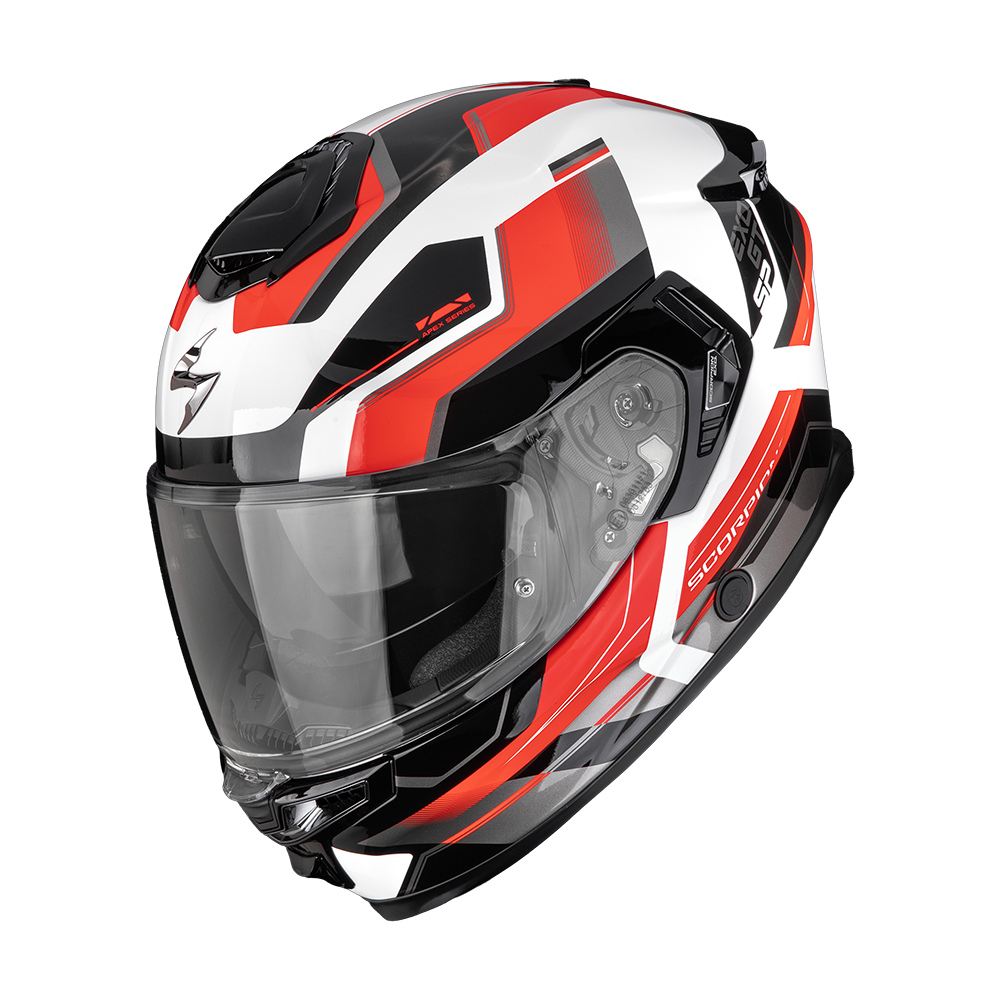 Casque Scorpion EXO-GT SP AIR CARBON ARKON Blanc-Rouge